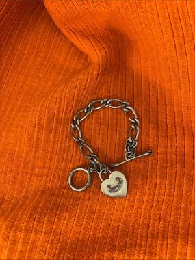 Juicy Couture Silver Heart Toggle Bracelet